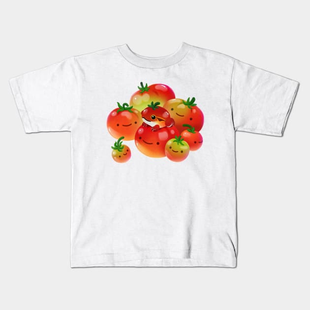 Tomato frog Kids T-Shirt by pikaole